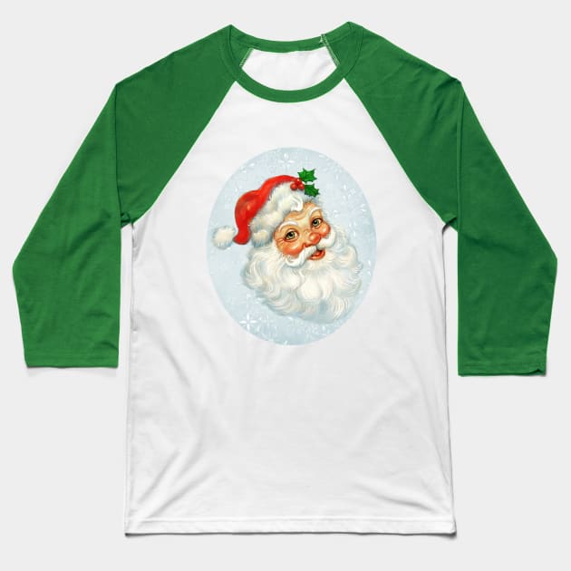 Cute Santa Baseball T-Shirt by Artofokan